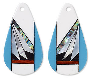 Inlayed Mother-of-pearl drops