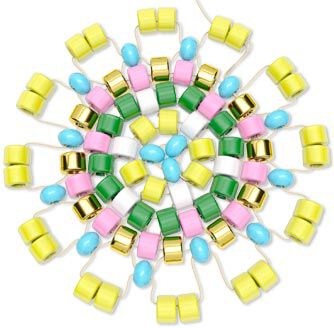 Adding on yellow beads