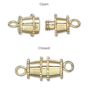 Open and closed barrel clasp