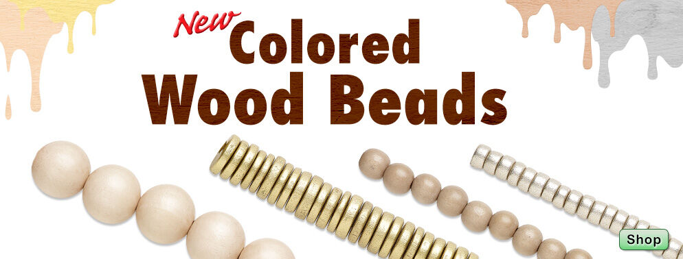 Shop New Colored Wood Beads
