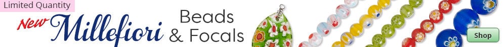 New Limited Quantity Millefiori Glass Beads and Focals