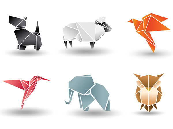 Assorted origami animals