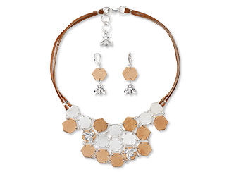 Bib-Style Necklace and Earring Set