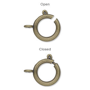 Open and closed springring clasp