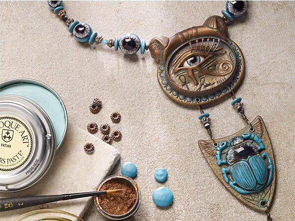 Gilders paste on a jewelry piece