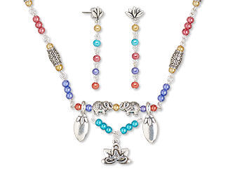Single-Strand Necklace and Earring Set