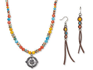 Single-Strand Necklace and Earrings Set