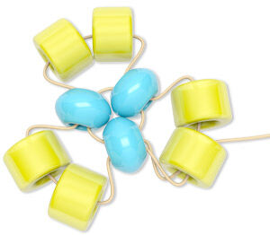 Adding in yellow beads