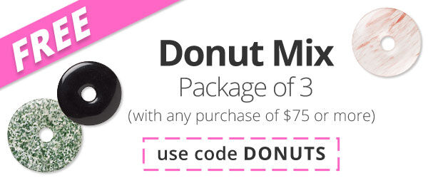 Free Random Donut Mix 3 Pack with any purchase of $75 or more. Use the code DONUTS at checkout to claim offer.