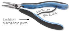 Lindstrom curved-nose pliers 