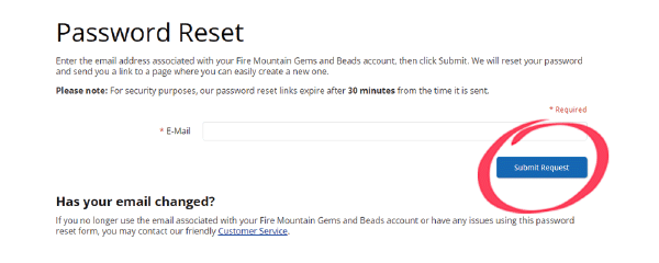 Password Reset screenshot