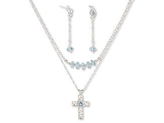 Single-Strand Necklace and Earring Set