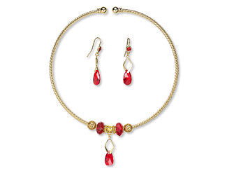Single-Strand Necklace and Earring Set