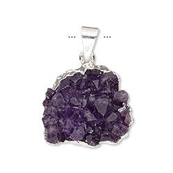 Druzy amethyst pendant 9063JD