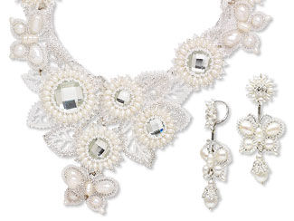 Bib-Style Necklace and Earring Set