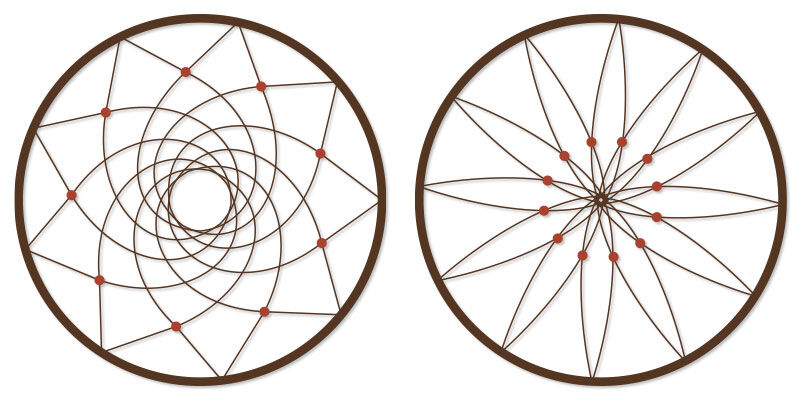 Two different dream catcher patterns