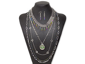 Five-Piece Necklace and Earring Set