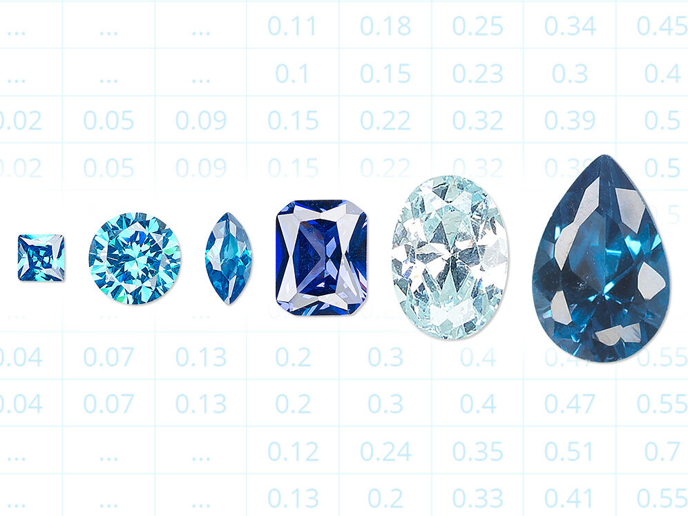 Gemstone carat weight store