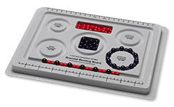 Bead board, grey with flocking