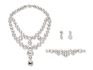Bib-Style Necklace, Bracelet and Earring Set