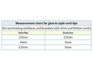 Cord Tips Measurement Chart