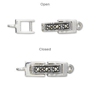 Open and closed snap lock clasp