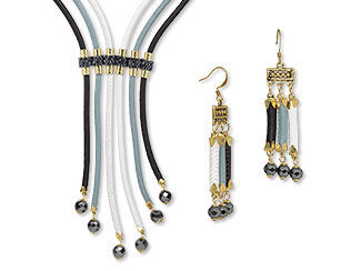 Triple-Strand Necklace and Earring Set
