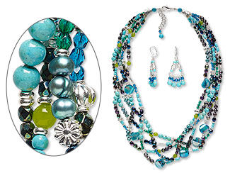 Multi-Strand Necklace and Earring Set