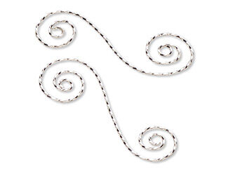 Step 4: Shows two twisted square wires with spirals at each end going in opposite directions from each other