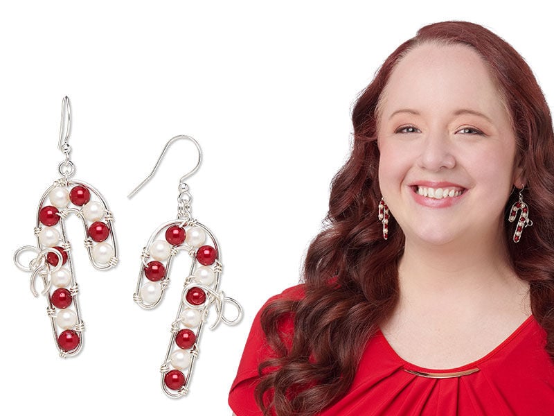Image of wire wrapping earring design