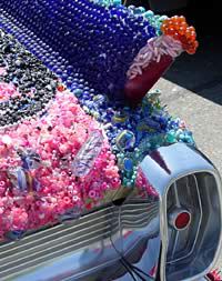 front headlight of beaded Cadillac