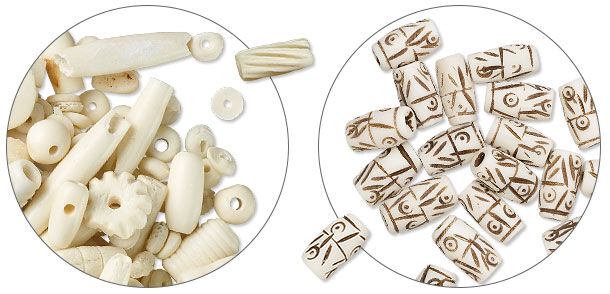 Bone and horn beads