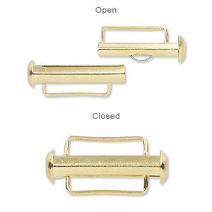 Open and closed slide lock clasp