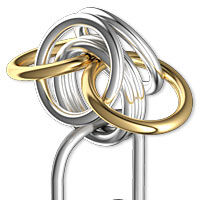 Woven jump rings on a paperclip