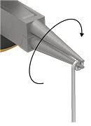 Pliers holding wire rotating clockwise 