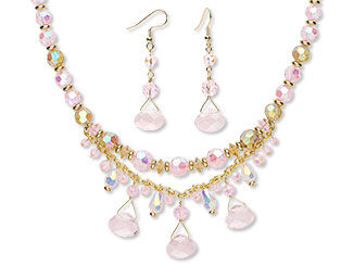Double-Strand Necklace and Earring Set