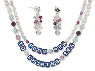 Double-Strand Necklace and Earring Set