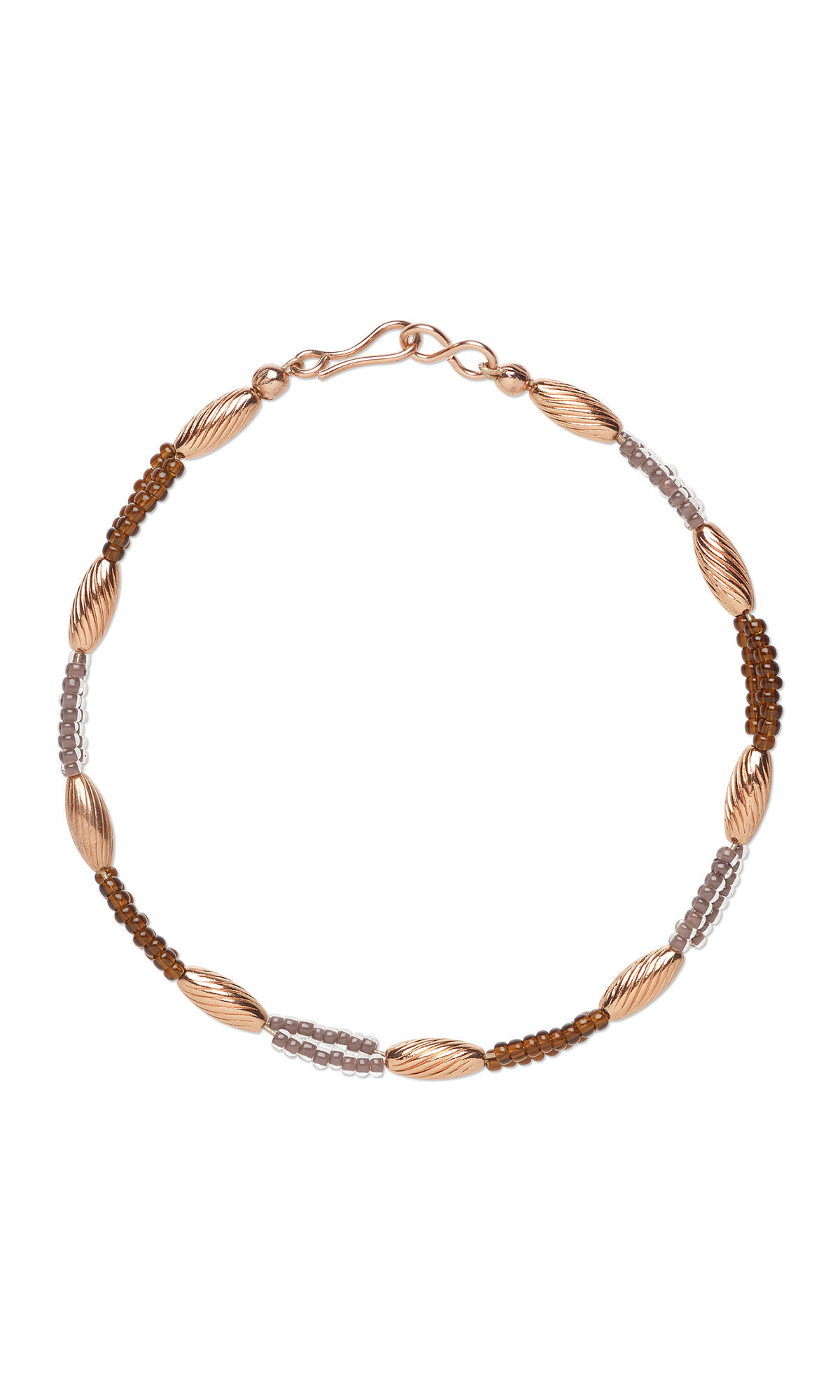 Design Idea S B 2 Y &ndash; Bracelet made with Preciosa seed beads, copper beads and copper findings