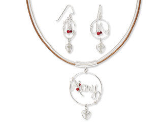 Double-Strand Necklace and Earring Set
