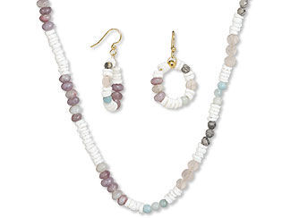 Single-Strand Necklace and Earrings Set