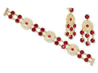 Double-Strand Bracelet and Earring Set