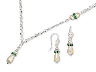 Single-Strand Necklace and Earring Set