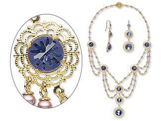 Triple-Strand Necklace and Earring Set