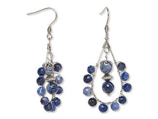 Wrapped Sodalite Earrings