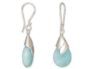 A pair of larimar earrings