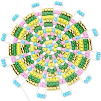 Adding in aqua beads