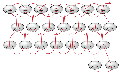 Brick stitch example diagram
