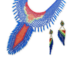 Bib-Style Necklace and Earring Set