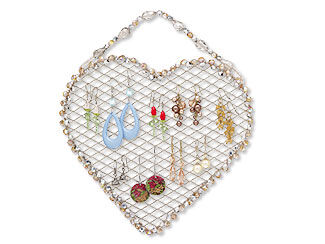 Wire Heart Earring Holder