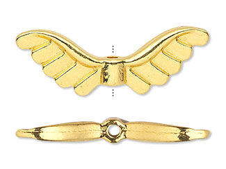 Gold-finished angel wing